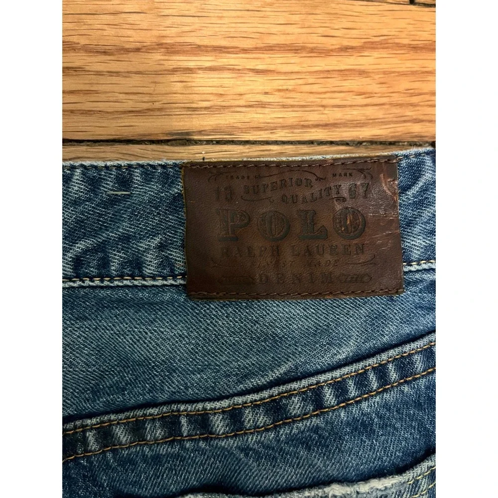 Polo Ralph Lauren Straight Leg Jeans Medium Wash Blue Denim Size 18 Mens